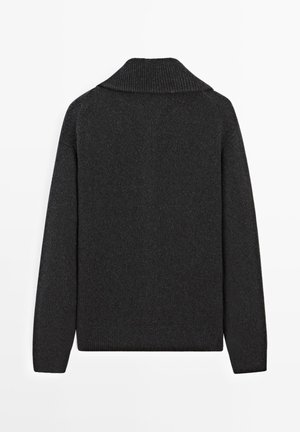 Massimo Dutti HIGH NECK - Gilet - dark grey