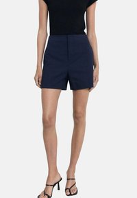 Mango HIGH-WAIST STRAIGHT - Kratke hlače - royal blue