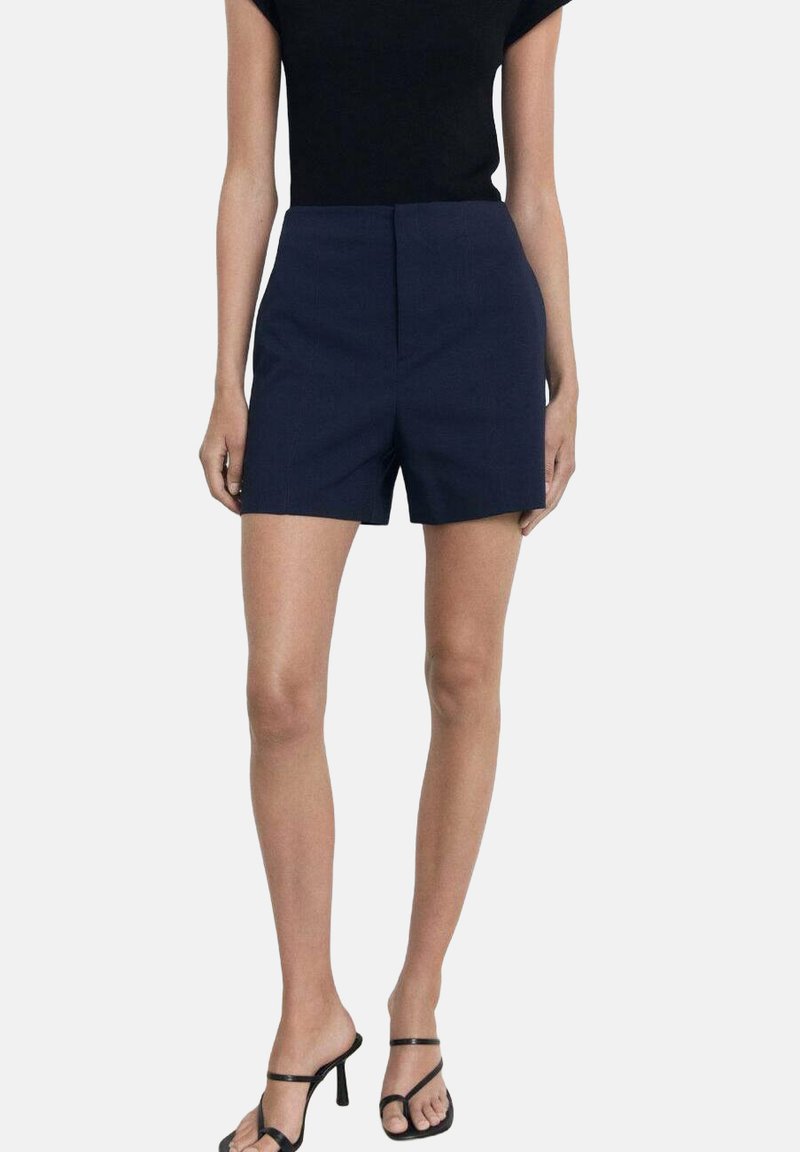 Mango HIGH-WAIST STRAIGHT - Kratke hlače - royal blue