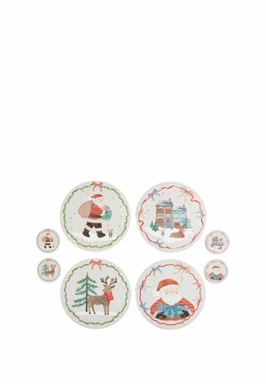 Next, SET OF 4 CHRISTMAS SANTA AND FRIENDS CORKBACK PLACEMATS AND UNISEX - Podložka pod hrniec - multi