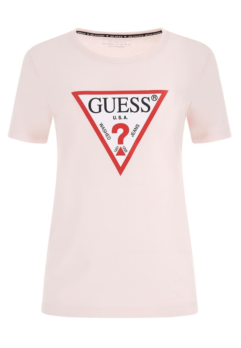 Guess T-shirt print donkerroze
