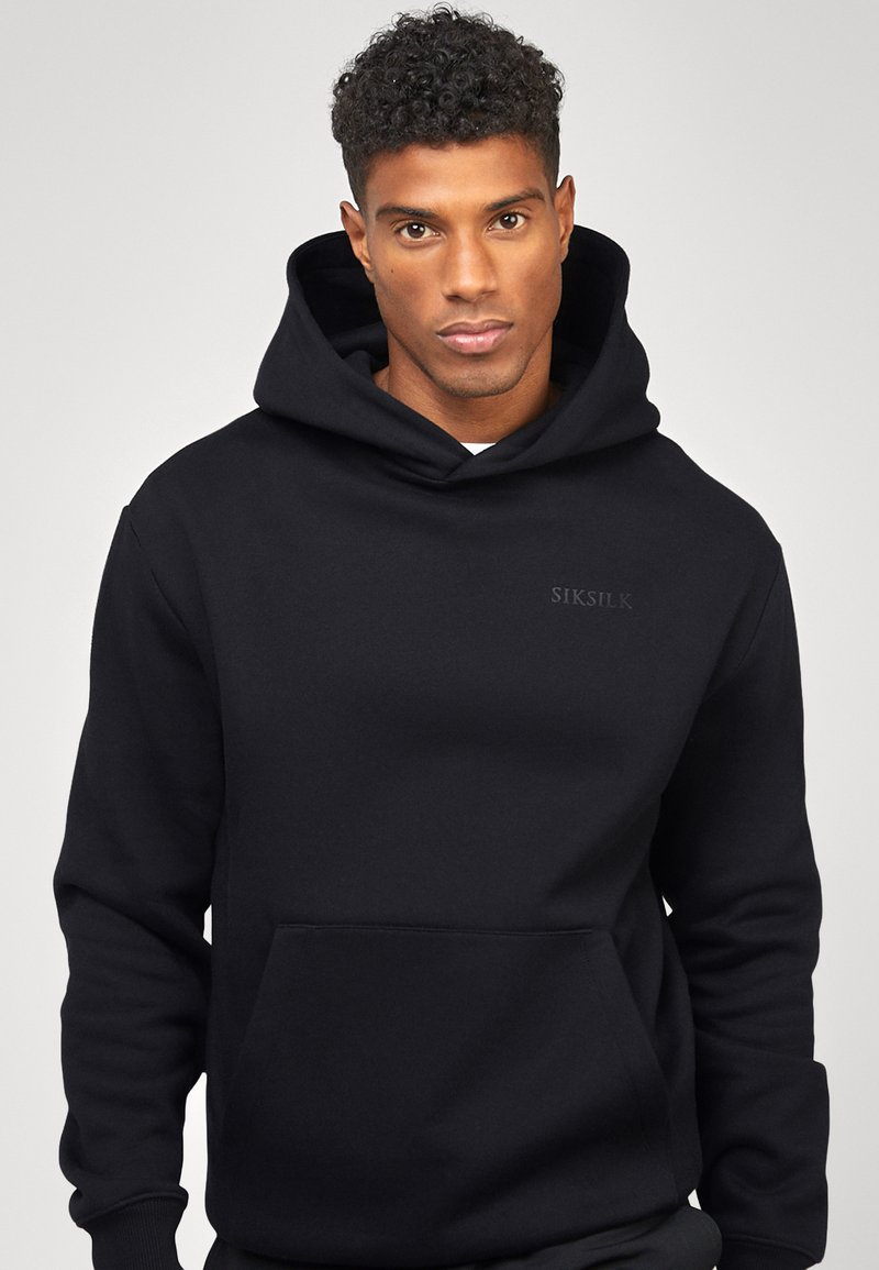 SIKSILK RHINESTONE LOGO OVERSIZED HOODIE Hoodie black/svart