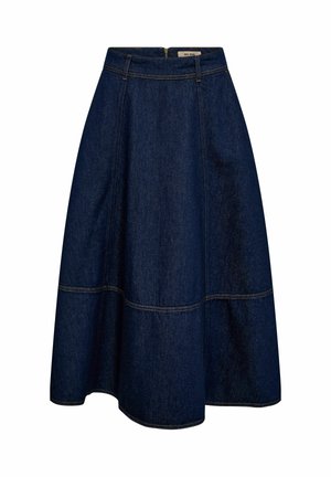 Mos Mosh CYNTHIA - Maxi skirt - dark blue denim
