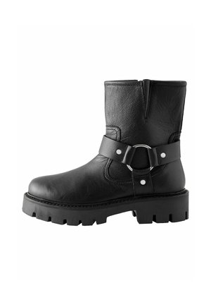 Bottines de cowboy / motard - mottled black