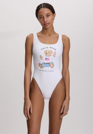 Polo Ralph Lauren, SCOOP TANK 1PC - Costume da bagno - white