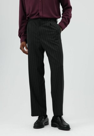 HIGH WAIST - RELAXED FIT - Stoffhose - black