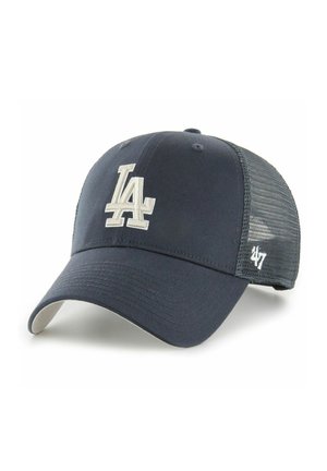 Gorra de béisbol azul marino con el logo "LA" blanco en la parte delantera y rejilla trasera con pequeño logo "47" en el lateral.