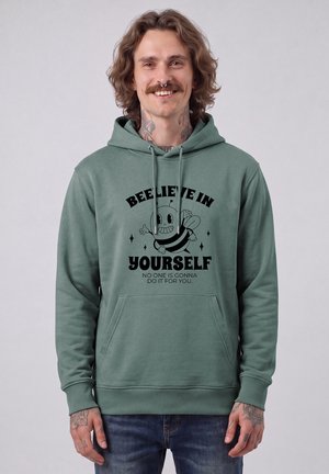 watapparel, BEELIEVE IN YOURSELF UNISEX - Kapuzenpullover - green bay