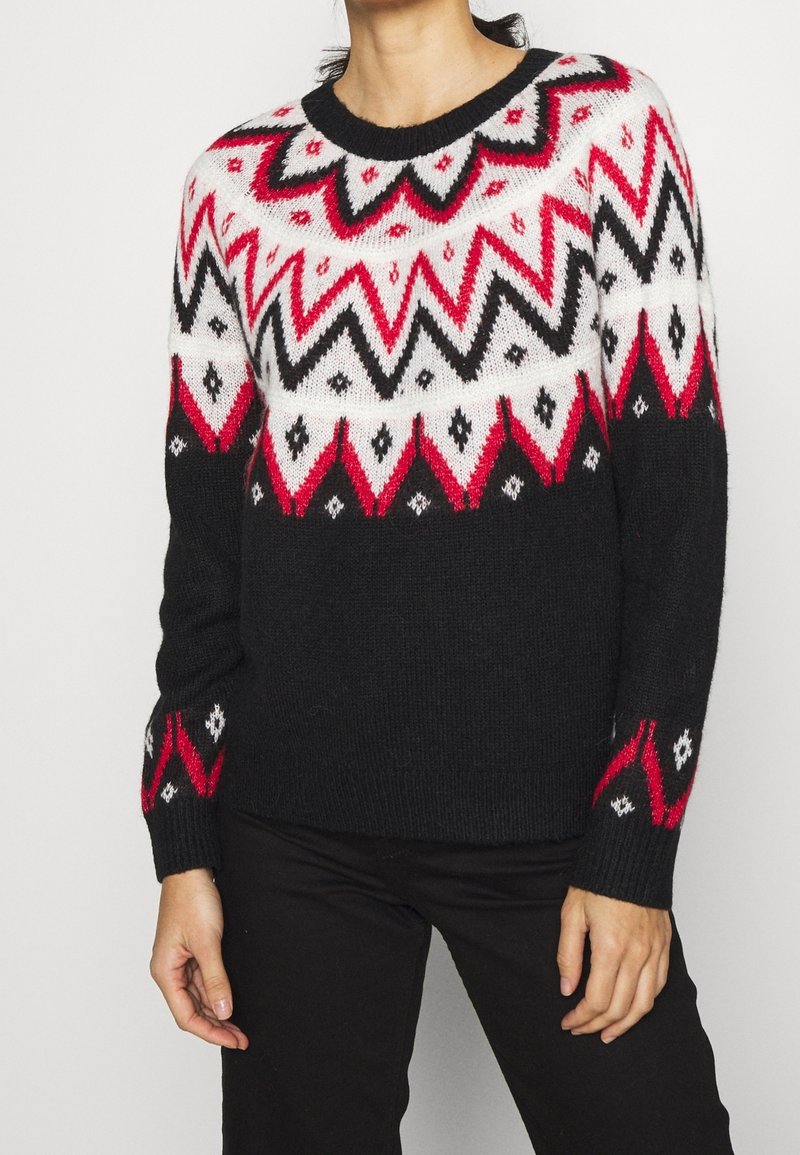 s.Oliver Stickad tröja - black