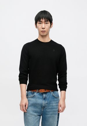 CREW NECK - Strickpullover - black