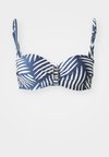 WIRE BANDEAU - Bikinio viršutinė dalis - navy/cream