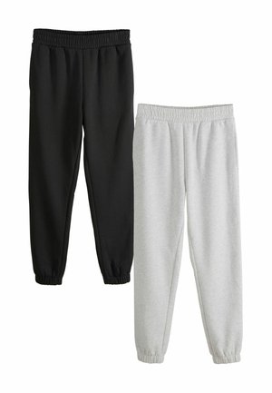 THE SET 2 PACK - Tracksuit bottoms - grey black