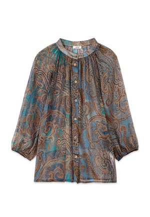 Oltre, CAMICIA FANTASIA - Skjortebluser - marrone