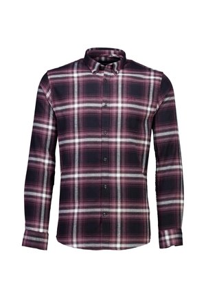 Lindbergh, LINDBERGH BRUSHED CHECKED SHIRT L/S - Chemise - dk bordeaux