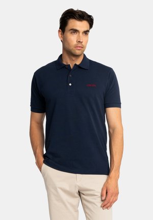 Gisada, GISADA REGULAR FIT SHORT SLEEVES POLO IN LUXE INTERLOCK PIQUET WITH  - Poloshirt - navy