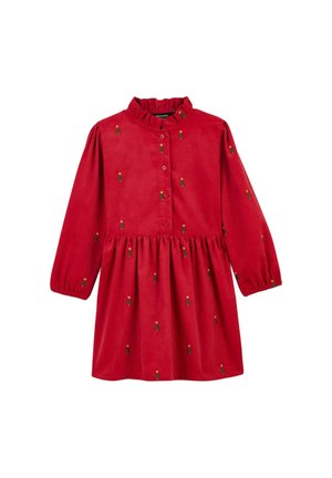 ROBE BRODÉE EN VELOURS CÔTELÉ - Robe de jour - reveillon