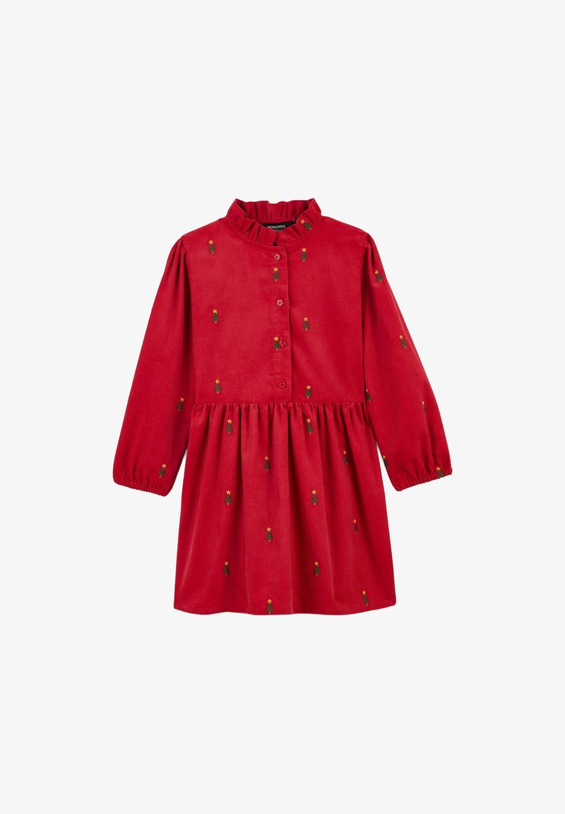 Monoprix ROBE BRODÉE EN VELOURS CÔTELÉ - Robe de jour - reveillon
