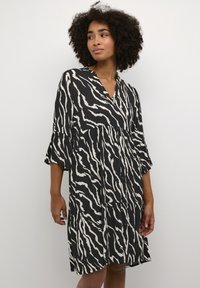 Kaffe - HERA AMBER PRINTED - Jurk - black   antique zebra print Miniatuurafbeelding 1