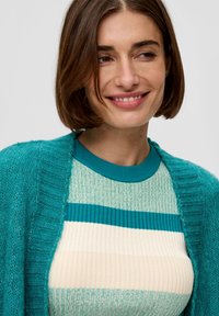 s.Oliver OVERSIZE - Strickjacke - türkis