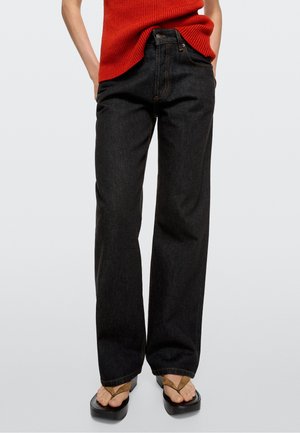 Massimo Dutti, MID-RISE WIDE-LEG - Wide Leg - dark blue