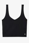 ESSENTIAL CROPPED FITTED SLEEVELESS TOP - Toppi - black