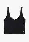 ESSENTIAL QUICK DRY CROPPED FITTED SLEEVELESS TOP - Tops - black
