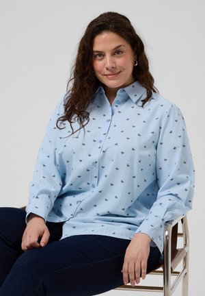 Kaffe Curve, KCGIULY HEART SHIRT - Chemisier - placid blue navy bows