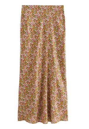New Look, FLORAL PRINT MIDI SKIRT - Falda larga - green pattern