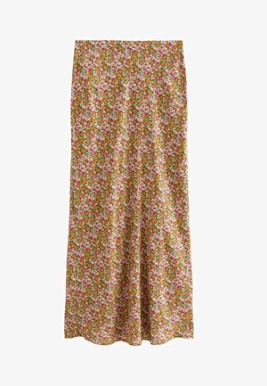 New Look, FLORAL PRINT MIDI SKIRT - Falda larga - green pattern