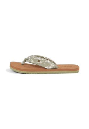 T-bar sandals - green textured jungle