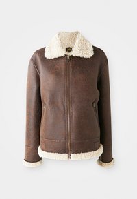 AVIATOR JACKET - Imitert skinnjakke - luxe brown
