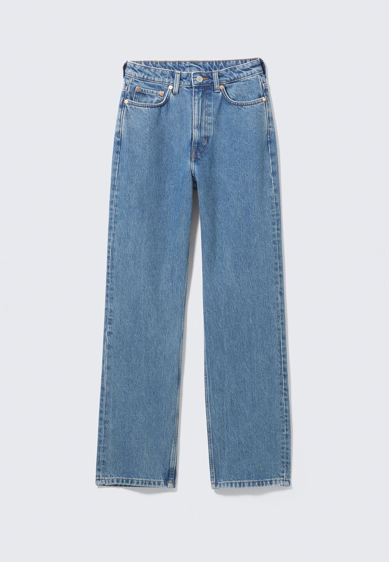 Weekday ROWE SUPER HIGH WAISTED REGULAR - Straight leg jeans - 90s blue ...