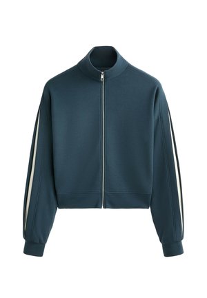 OYSHO SOFT TOUCH CONTRAST SIDE PLEAT - Jakna za treniranje - blue