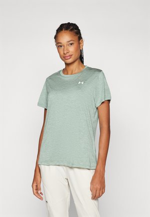 TECH TWIST - Sports T-shirt - silica green/white
