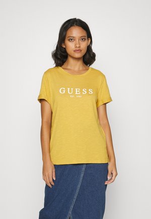 ROLL CUFF TEE - Triko s potiskem - gold flake