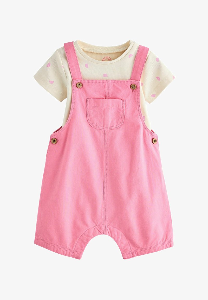 Next SHORT SLEEVE - REGULAR FIT SET - Lühikesed teksad - fluorescent pink