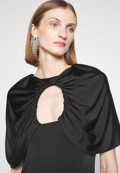 Et Ochs RUCHED CAPELET GOWN - Dzsörzéruha - black