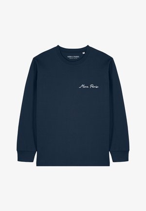 Mira Paris, ROSES BACK HEAVYWEIGHT TEE - T-shirt à manches longues - dark blue