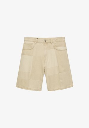 PULL&BEAR, JACQUARD DENIM - BERMUDA SHORTS - Short en jean - sand