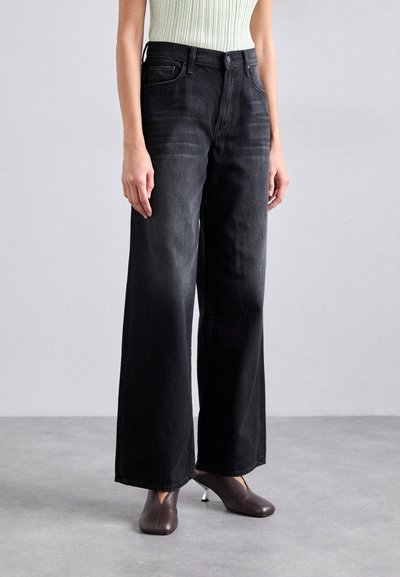 Mother THE SPINNER ZIP SNEAK - Džíny Relaxed Fit - black