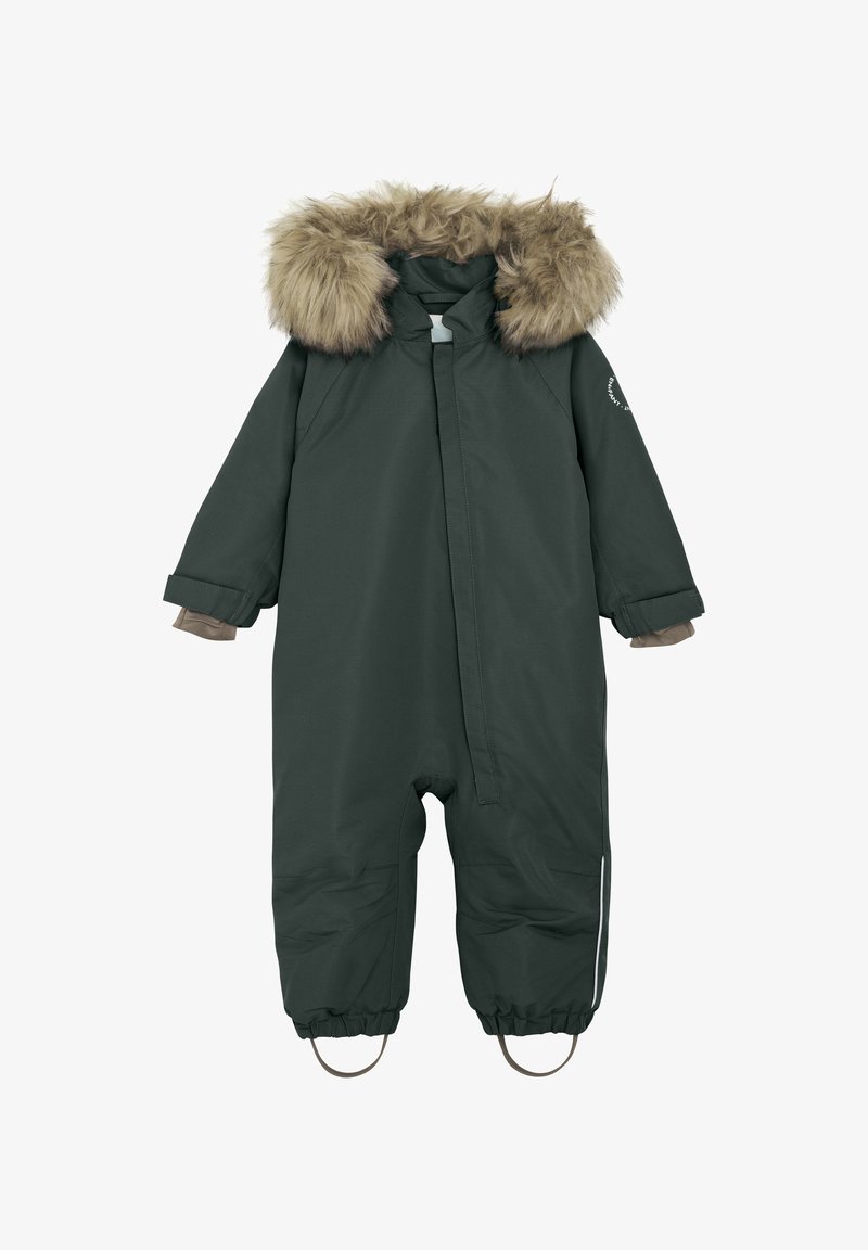 EN FANT EN FANT BABY SNOWSUIT W. FAKE FUR - Skipak - green gables