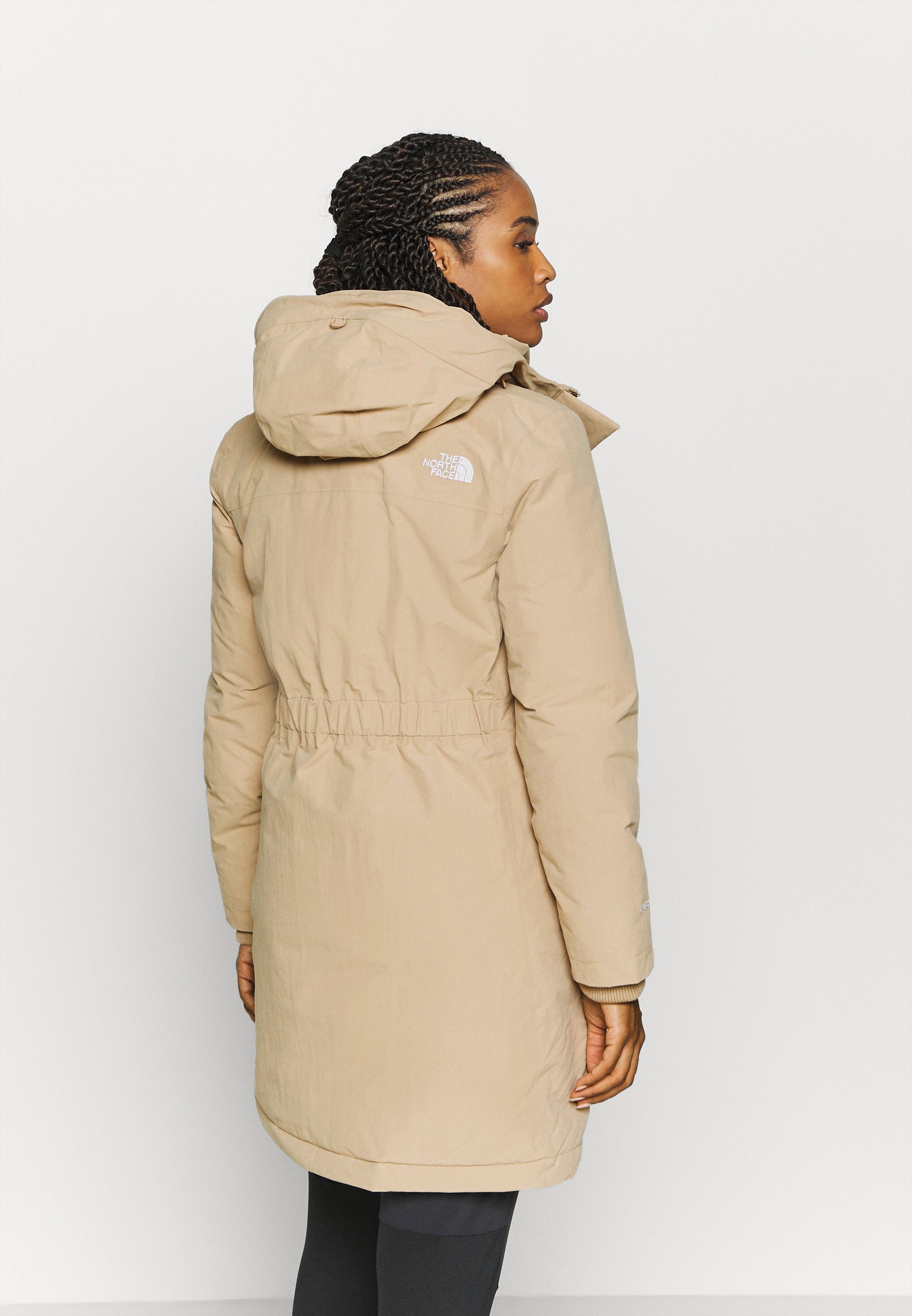 north face beige parka