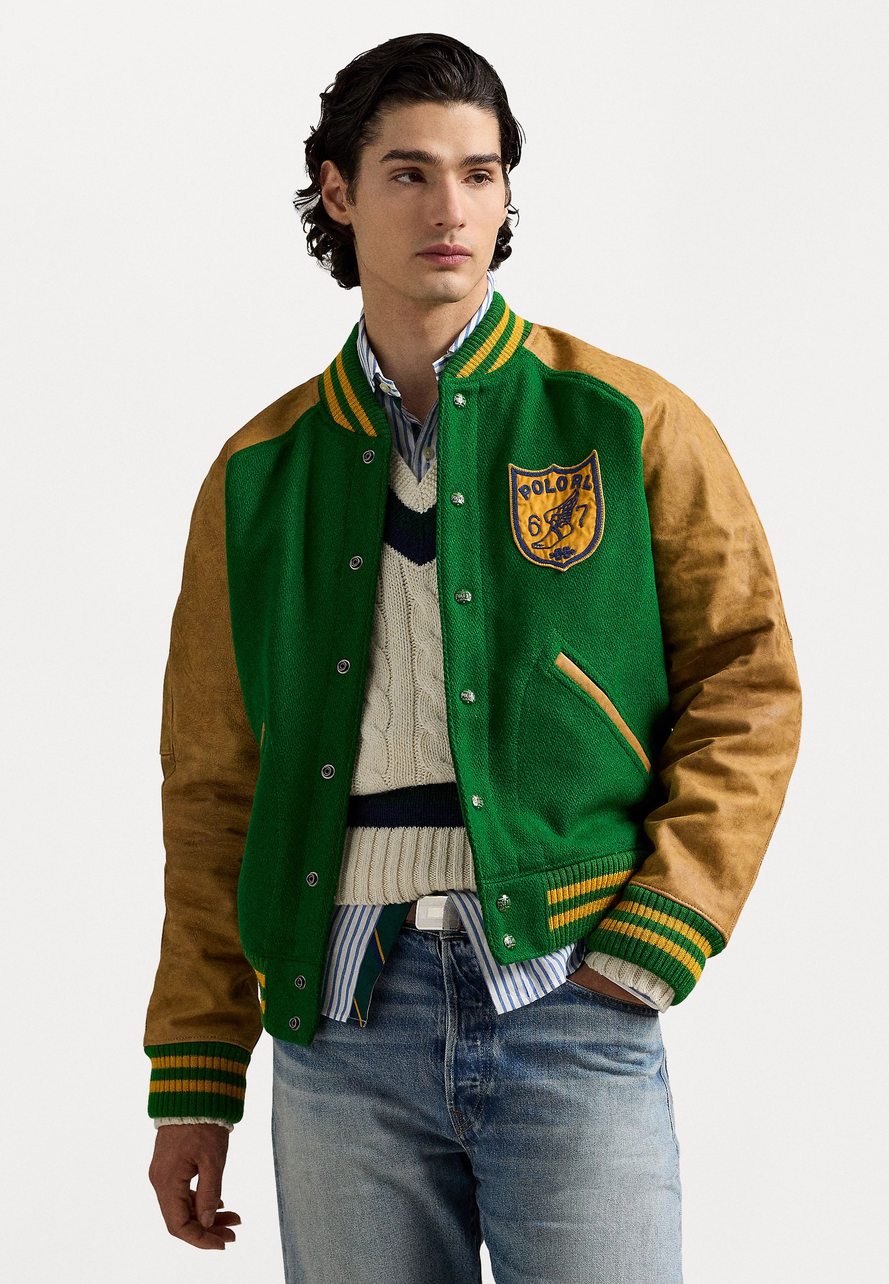 jacket store polo ralph lauren letterman varsity jacket