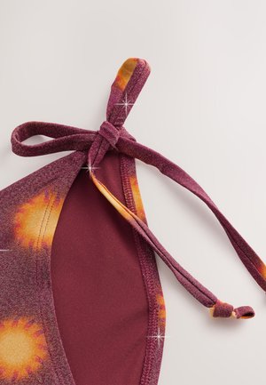 Next Bikiniunderdel - burgundy sun print metallic
