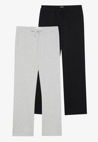 2 PACK UNISEX - Treniņtērpa apakšdaļas - black,mottled light grey
