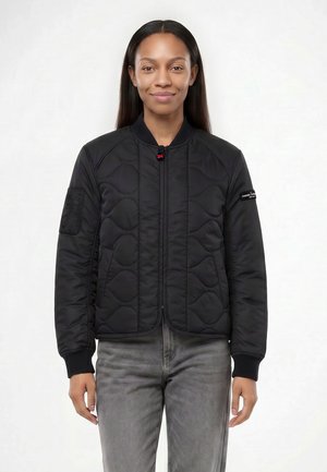 Frieda & Freddies, LEICHT WATTIERTE BOMBERJACKE - Bomber Jacket - schwarz