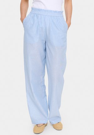 SIGRIDSZ  - Stoffhose - soft chambray shimmer stripe