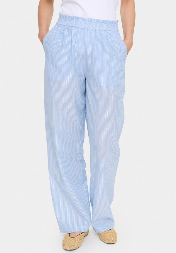SIGRIDSZ  - Stoffhose - soft chambray shimmer stripe