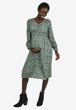 MATERNITY V-NECK MIDI REGULAR FIT - Freizeitkleid - green yellow