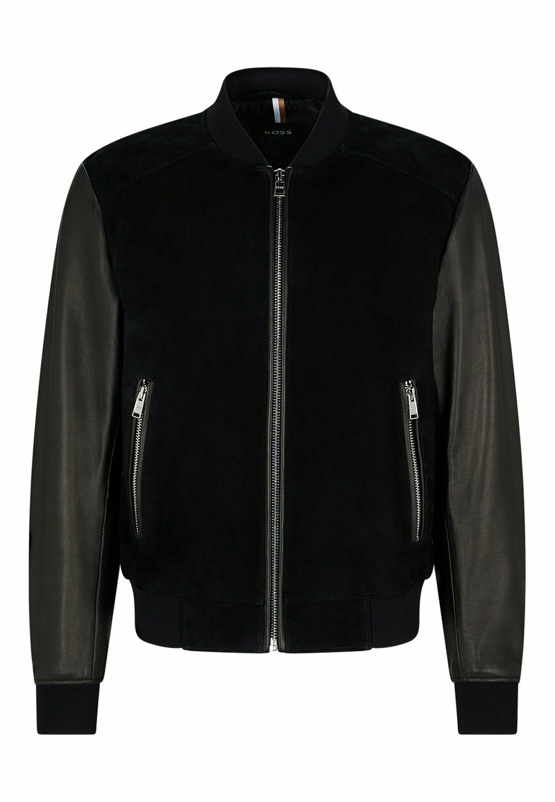 Herren Leichte Jacken | BOSS Lederjacke black one/schwarz - QI83321 Herren Leichte Jacken | BOSS Lederjacke black one/schwarz - QI83321